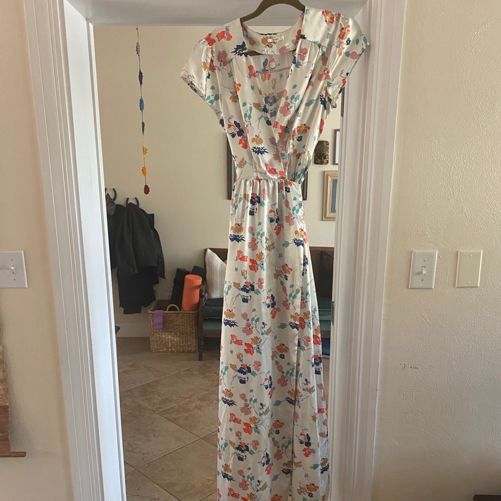 Tularosa silk maxi wrap dress